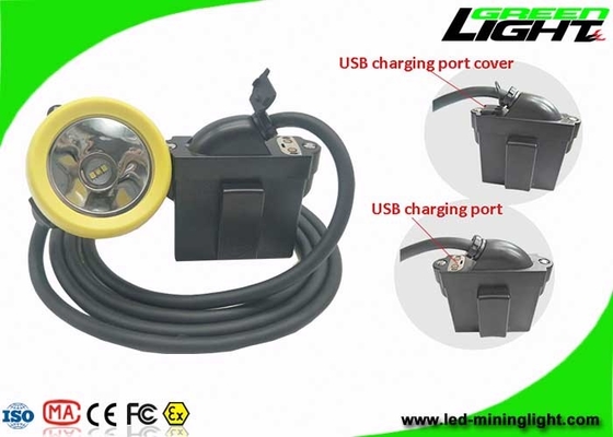 cable carbonífero subterráneo de la carga por USB de las luces del casquillo 10000lux con la función el SOS