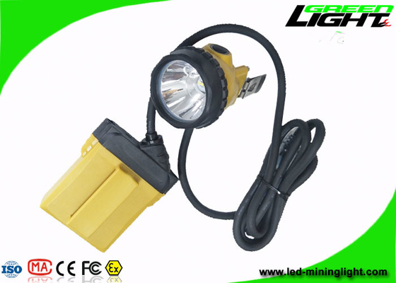 el casquillo minero de 10.4Ah IP68 enciende la advertencia de la energía baja de 25000 Lux Minig Corded Cable With