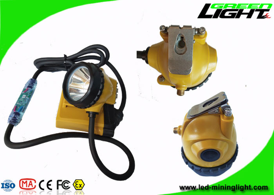 el casquillo minero de 10.4Ah IP68 enciende la advertencia de la energía baja de 25000 Lux Minig Corded Cable With