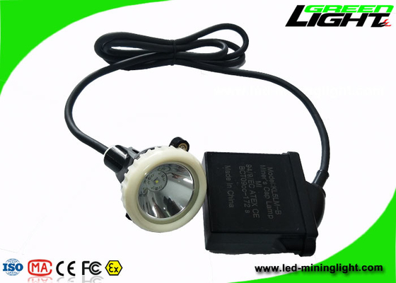 Prenda impermeable recargable de la luz larga 22hours IP67 de Hard Hat Light 10000lux del minero de carbón