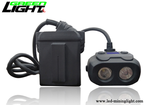 Prenda impermeable minera llevada haz dual del alto brillo del faro 15000lux con la pantalla de Oled