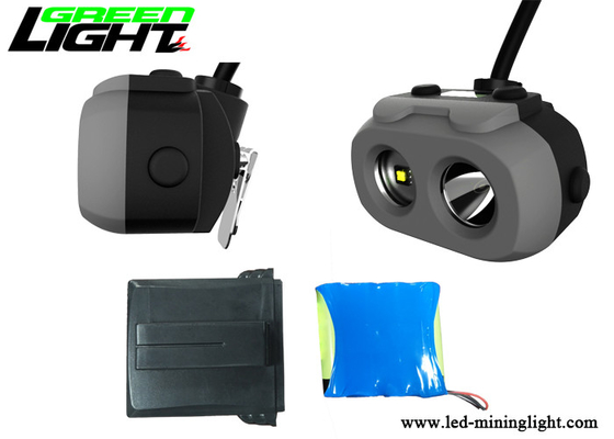Prenda impermeable minera llevada haz dual del alto brillo del faro 15000lux con la pantalla de Oled