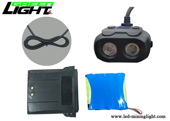 Prenda impermeable minera llevada haz dual del alto brillo del faro 15000lux con la pantalla de Oled