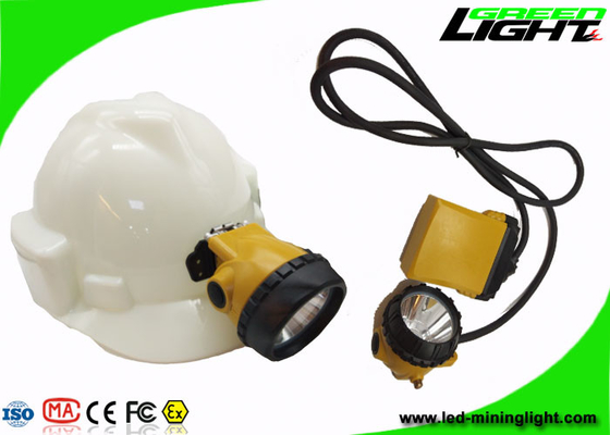 El casquillo modificado para requisitos particulares de la explotación minera del color enciende la vivienda impermeable de la PC de la batería IP68 de 25000lux 10.4Ah