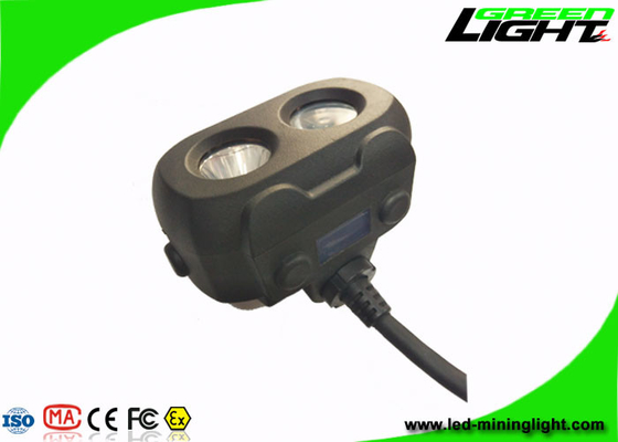 El casquillo ligero estupendo de la explotación minera 150000lux enciende la pantalla de Hard Hat OLED del minero de carbón del haz dual