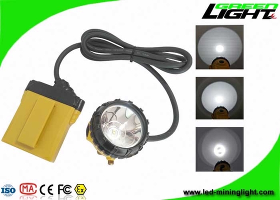 el casco minero del Cree LED de 3W enciende la advertencia de la energía baja de 25000 Lux Four Lighting Levels With