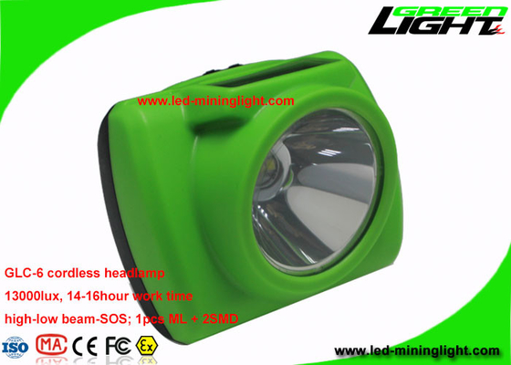 Faro sin cuerda del poder de Lights Waterproof High del minero de carbón del LED con Li - Ion Battery