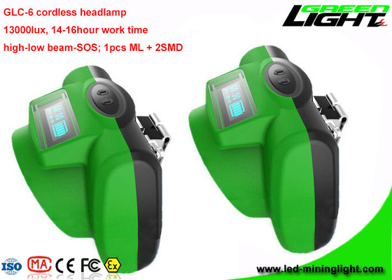 Faro sin cuerda del poder de Lights Waterproof High del minero de carbón del LED con Li - Ion Battery