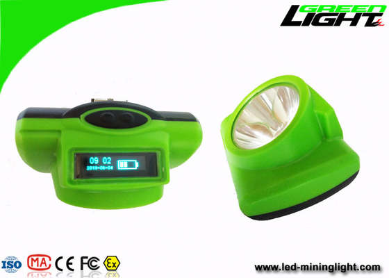 Tiempo minero portátil de la pantalla 13000lux IP68 14-16hours Woking de Oled de la lámpara de las luces del casquillo