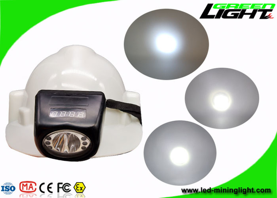 Brillo minero sin cuerda portátil de las lámparas de casquillo de la pantalla de Digitaces alto IP68 8000lux
