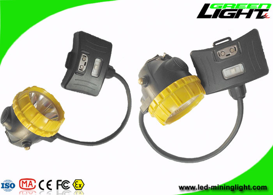 Batería SOS 15000lux de la luz 6.8Ah de la cabeza de la explotación minera de la luz larga con la taza de iluminación de aluminio