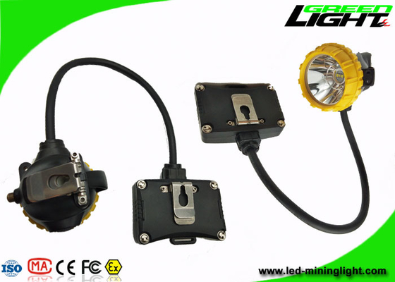Batería SOS 15000lux de la luz 6.8Ah de la cabeza de la explotación minera de la luz larga con la taza de iluminación de aluminio