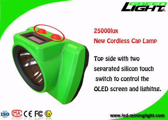 Brillo sin cuerda tamaño pequeño GLC-6S del faro IP68 25000lux del casco alto