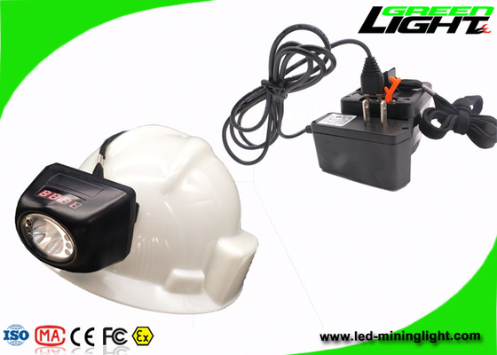 Brillo tamaño pequeño de la lámpara de casquillo de los mineros del LED 8000LUX 221lum con la pantalla de Digitaces