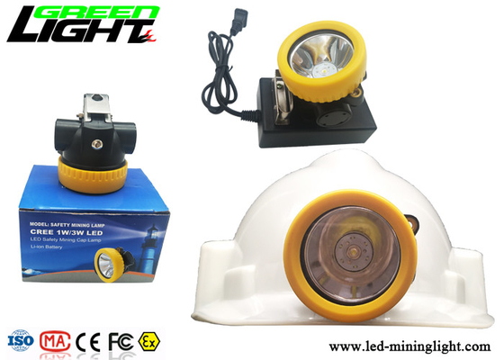 Capacidad tamaño pequeño ligera de la batería de la lámpara de casquillo de los mineros del LED 5000lux 2.2Ah