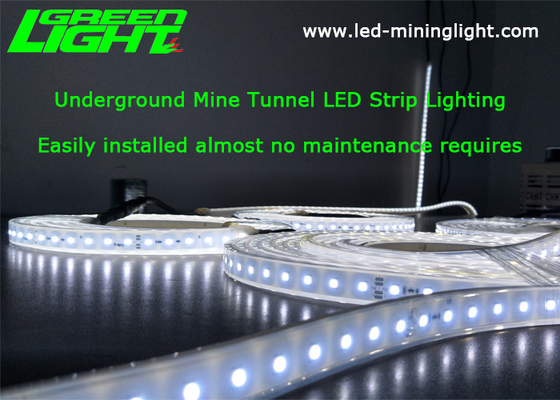 Fáciles explosivos antis llevada blancos calientes de las luces de tira del túnel subterráneo 60 LED instalados