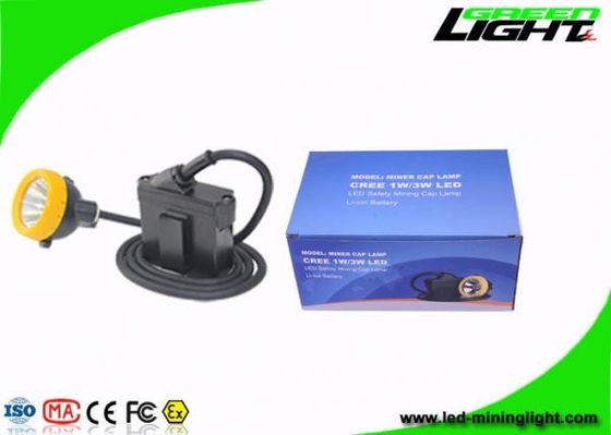 Batería de la explotación minera 10000lux 6.6Ah de Cree Source Cordless Cap Lamp con el botón del silicio