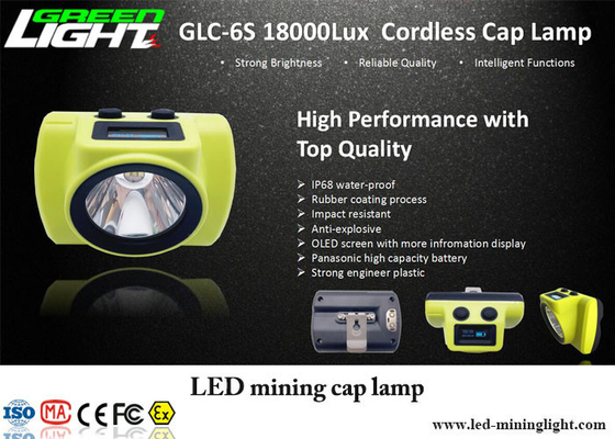 18000lux luces auxiliares ligeras principales de la lámpara de casquillo de los mineros del brillo LED una dos