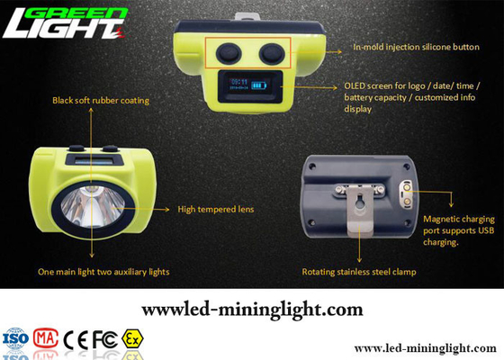 18000lux luces auxiliares ligeras principales de la lámpara de casquillo de los mineros del brillo LED una dos