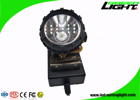 PC 3.7V material del ABS del alto brillo 15000lux de las luces del casquillo de la mina de subterráneo