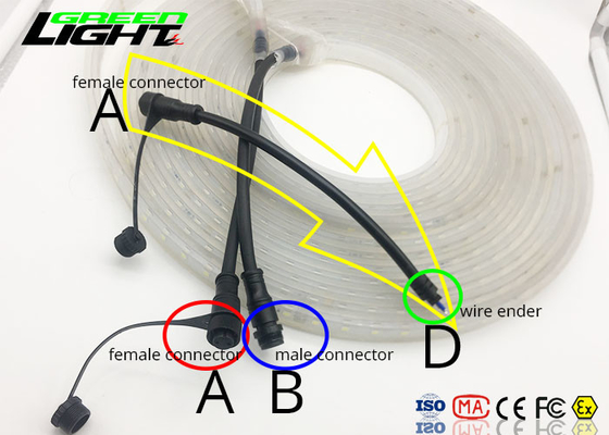 Tensión llevada flexible SMD 5050 de las luces de tira de la prenda impermeable blanca brillante baja 50/60 HERZIOS