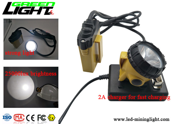lámpara de explotación minera llevada casquillo del alambre de 25000lux Afety, luz ligera de intensidad alta del casquillo que destella