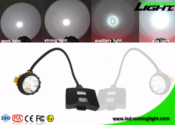 poder más elevado 1.7W Ip68 de las luces del casquillo de la explotación minera de la batería de 6.8Ah Panasonic para los cascos