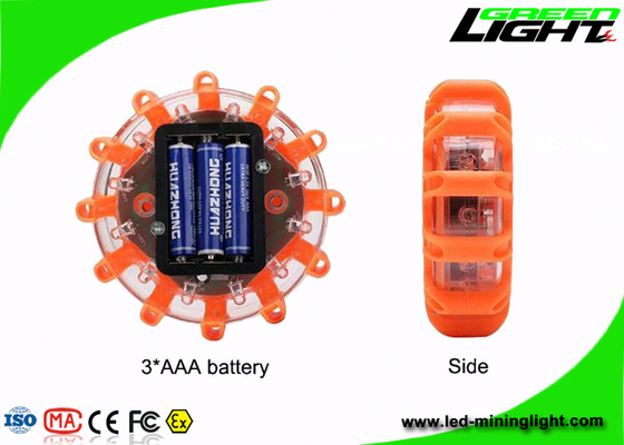 Tráfico recargable plástico de la llamarada del camino del piloto del disco LED de la emergencia USB 3 LED