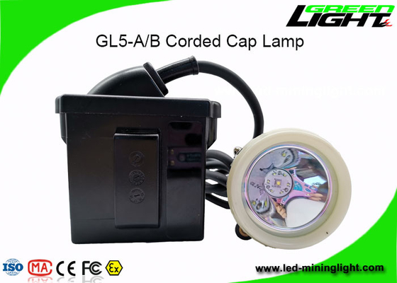 Luz larga recargable de la lámpara de casquillo de los mineros del batería li-ion LED 10000lux para el túnel