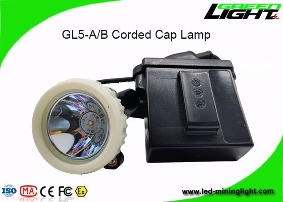Luz larga recargable de la lámpara de casquillo de los mineros del batería li-ion LED 10000lux para el túnel