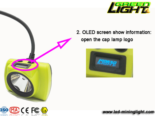 pantalla sin cuerda de Oled de la lámpara de casquillo de los mineros de 25000lux 530LUM 2.96W