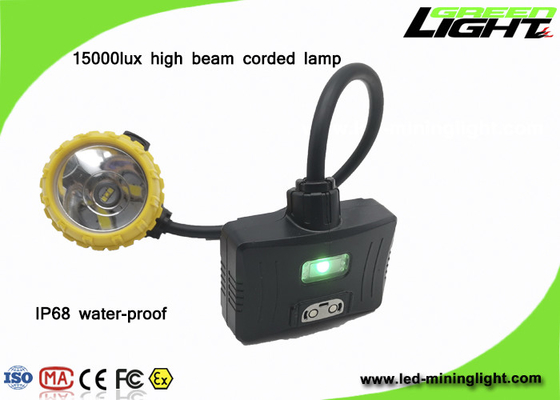Linterna minera semi atada de aluminio de 450mA 1.7W 15000lux