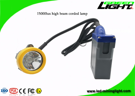 6.6Ah 1.67W 1000cycles llevó la lámpara de casquillo minera 15000lux