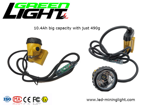 Lámpara de casquillo atada de los mineros de la luz 25000lux 240lum 10.4Ah del cable que destella GLC12-A