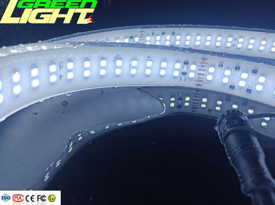 Flujo 	las luces de tira antiexplosivas llevadas flexibles de las luces de tira de 2362lum SMD5050 230VAC impermeabilizan luces de tira IP68