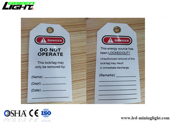 El cierre de la seguridad del PVC OSHA del logotipo del OEM marca color con etiqueta modificado para requisitos particulares
