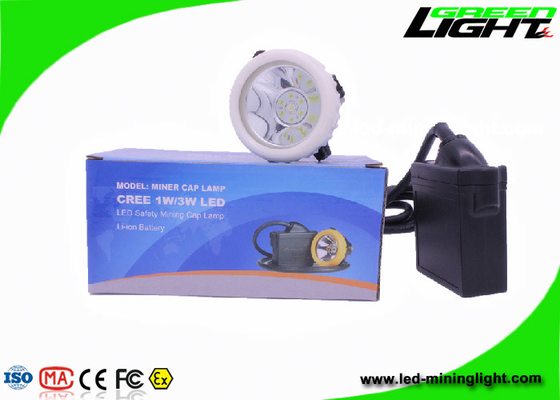 luces portátiles principales KL5LM de la explotación minera de la lámpara 3.7V LED de los mineros de 216lum 450mA LED