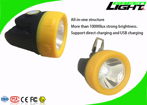 faro llevado recargable sin cuerda de la lámpara de casquillo de los mineros de 200mA 143LUM 3.8Ah