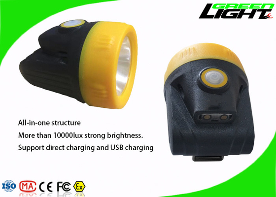 faro llevado recargable sin cuerda de la lámpara de casquillo de los mineros de 200mA 143LUM 3.8Ah