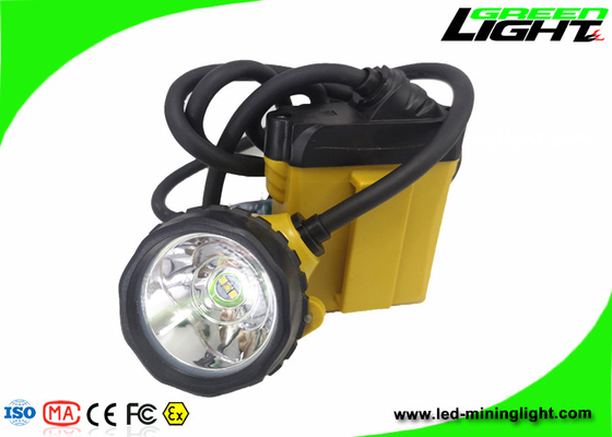 PC minera atada 25000Lux 348lum del ABS de la luz del casquillo 10.4Ah con la luz que destella llevada SOS