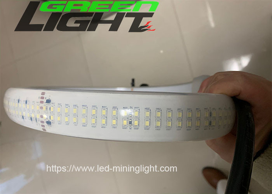 el silicón 2230lum/m llevó el color blanco de la fila doble DC36V/AC110V/220V SMD5050 30W/M de la luz de tira