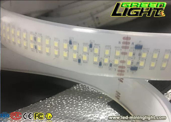 Tira de luces LED flexibles AC110V 35W SMD2835 280LEDs tira Led impermeable de doble fila para túnel subterráneo mina al aire libre
