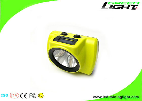 18000lux OLED Pantalla LED Minería Cap Luces Subterráneas 6.8Ah Panasonic Miner Faro recargable para sistema de seguimiento