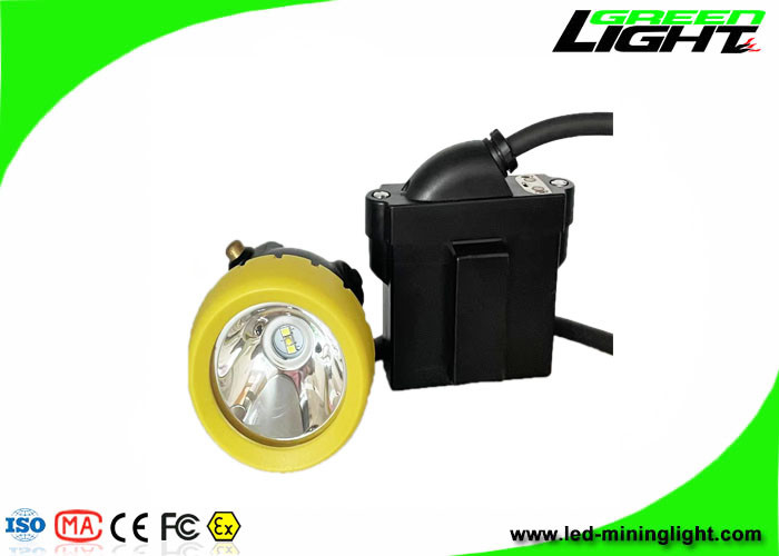 10000 Lux 216lum 7800 MAh Lámpara de tapa de minería LED con cable Carga USB con función de advertencia de baja potencia Faro de minero