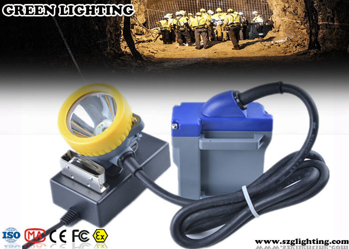 Luces para los cascos, luces de los mineros de 15000 lux LED del casco de la seguridad del cordón 6600mAH 