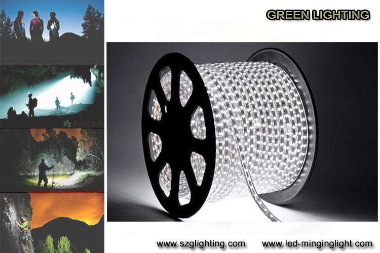 Grado impermeable flexible colorido de la luz de tira de la seguridad LED de SMD5050 7.2W/de M 0.6A IP67