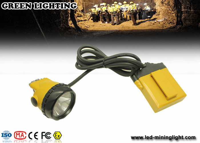 Iluminación atada de los niveles de la lámpara de casquillo de los mineros de la explotación minera amarilla de KL12LM 25000lux 4 con ah la batería 12