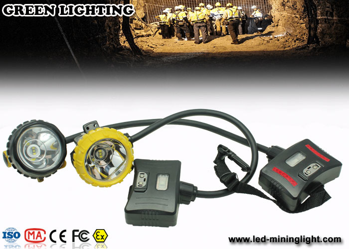 28000lux llevó la vivienda principal bicolor impermeable de Cap Lights With del minero de carbón de 12Ah IP68