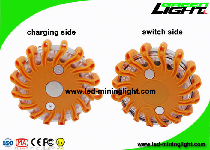 El camino ambarino recargable de la prenda impermeable IP65 LED señala por medio de luces faro del disco de la emergencia de la llamarada del borde de la carretera del piloto que destella