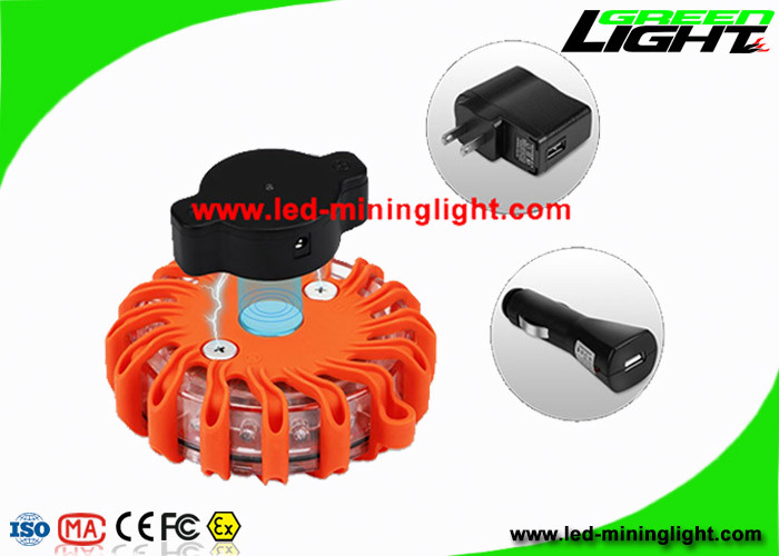 Luz que destella del LED de la seguridad del camino anaranjado magnético de las llamaradas para la advertencia de la emergencia del borde de la carretera